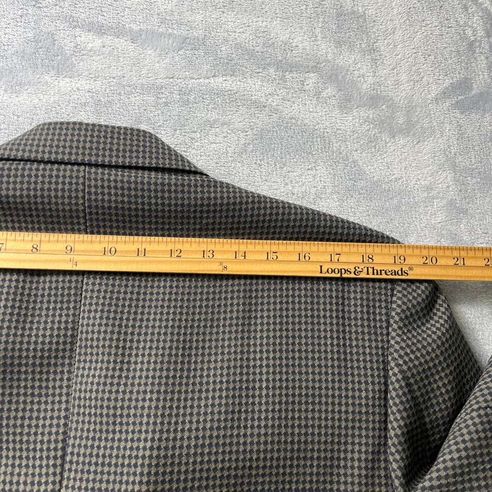 Vtg. Givenchy Monsieur Men's Houndstooth Blazer 40R‎ Wool Sport Coat Vintage USA - Picture 6 of 12